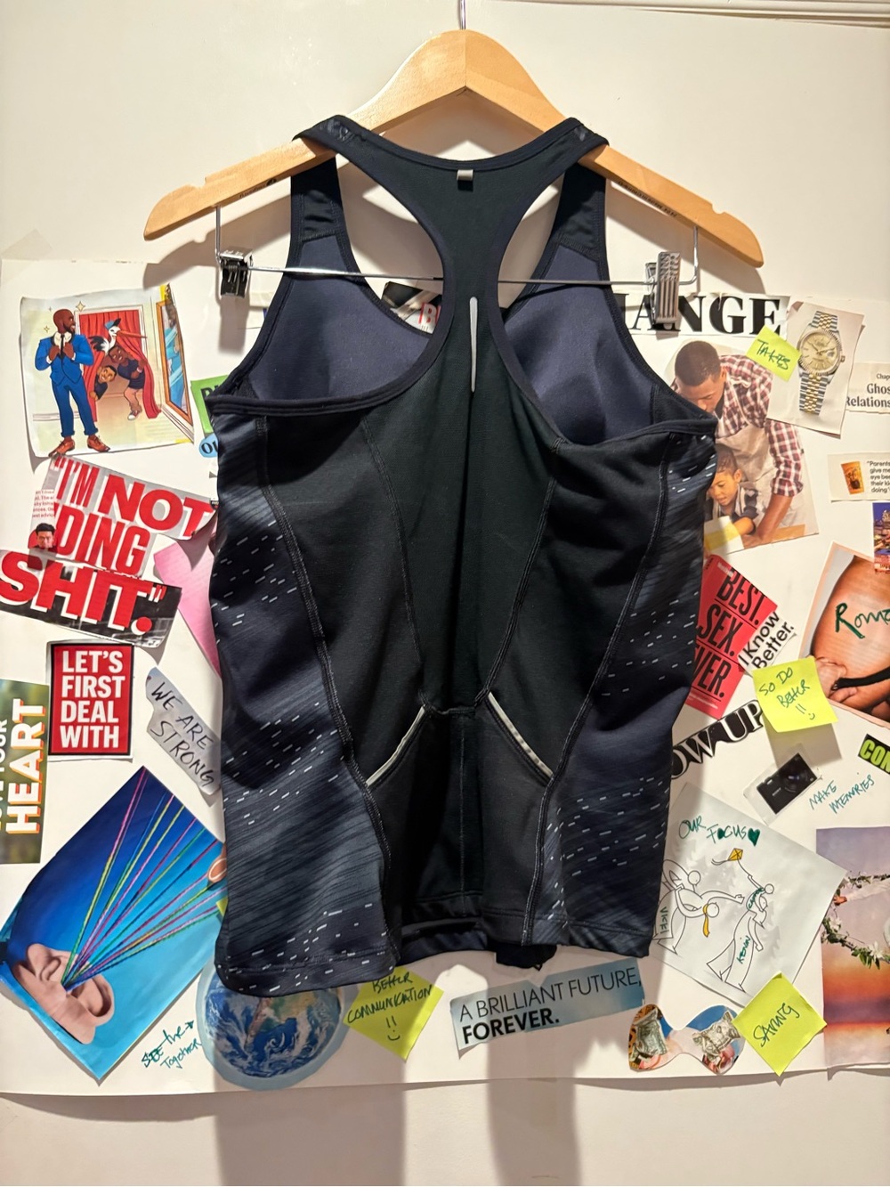 Nike Dri-FIT Dark Gray Patterned Racerback Tank - Picture 7 of 11
